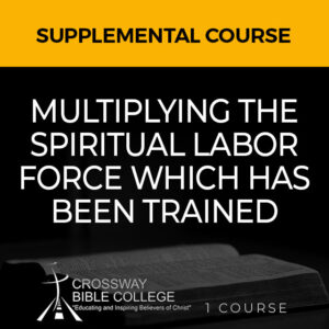 Multiplying the Spiritual Labor Force Which Has Been Trained